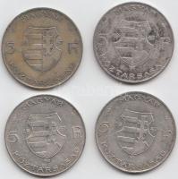 1947. 5Ft Ag "Kossuth" (11x) T:2,2-