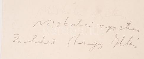 Zsoldos jelzéssel: Miskolci egyetem. Rézkarc, papír, jelzett a karcon, 21×27 cm