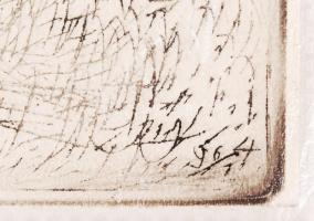 Zsoldos jelzéssel: Miskolci egyetem. Rézkarc, papír, jelzett a karcon, 21×27 cm