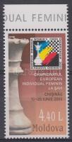 Női sakk EB ívszéli bélyeg, Women's Chess Championship margin stamp