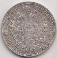 Ausztria 1877. 1Fl Ag "Ferenc József" T:2 Austria 1877. 1 Florin Ag "Franz Joseph" C:XF