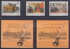 International Stamp Exhibition set + perforated and imperforated block, Nemzetközi Bélyegkiállítás sor + fogazott + vágott blokk