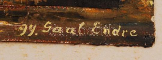 Gaál Endre (1904-?): Hegytetőre. Tempera, karton, jelzett, 20×25 cm