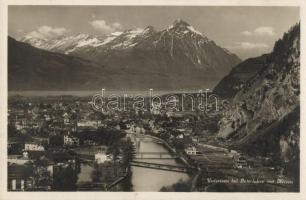 5 db régi svájci városképes lap, benne lengyel városképes lap, folklór témájú lap / 5 old Swiss post...