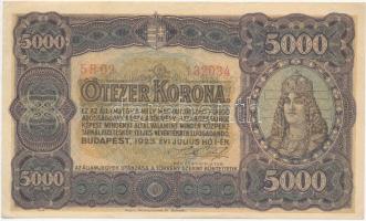 1923. 5000K "Magyar Pénzjegynyomda Rt." T:III (szép papír)