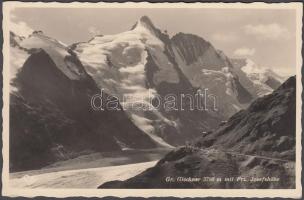 4 db régi, osztrák képeslap / 4 Austrian postcards: Ebensee, Baden bei Wien, Hirschwang, Grossglockn...