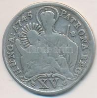 1745KB 15Kr Ag "Mária Terézia" T:3
Huszár: 1711.; Unger III.: 1245