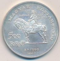 1990. 500Ft Ag "Mátyás király-Beatrix" T:BU Dísztokban