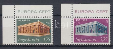 Europe margin set + FDC Európa ívsarki sor + FDC