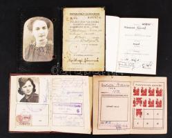 1920-1971 Vegyes igazolvány tétel (Magyar Királyi Államvasutak félárú jegy, Mechanikai Mérőműszerek ...