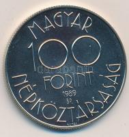 1989. 100Ft "1990 Labdarúgó VB - kézfogás" T:BU