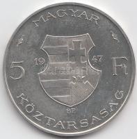 1947. 5Ft Ag "Kossuth" T:PP