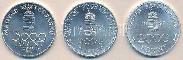 1997. 2000Ft Ag "Integráció az EU-ba-EURO I" + 1998. 2000Ft Ag "Integráció az EU-ba -...