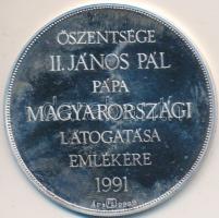 1991. "Őszentsége II. János Pál pápa Magyarországi Látogatása Emlékére" Ag emlékérem (15g/...