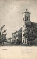 Munkács, Kossuth utca, templom; Grósz testvérek kiadása / Kossuth street, church (r)