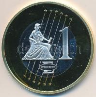 2003. 1 Euro "PRÓBA" Ag emlékveret (25.23g/0.999/40mm) T:PP