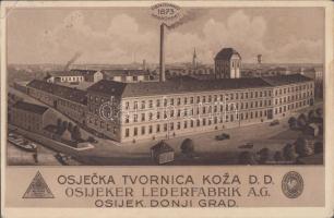 Eszék, Osijecka Tvornica Koza D. D. / Lederfabrik, leather factory (EK)