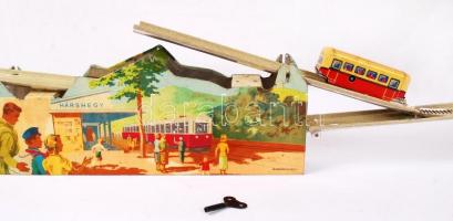 1956 Lemezárugyár: Hegyivasut játékkészlet jó állapotban