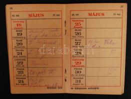 1930 Bp. VII. Grünfeld Hugó előjegyzési naptár árjegyzékkel (alkoholos és alkoholmentes italok jegyz...