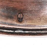 Ezüstözött bronz puttó gyertyatartó ezüst talpon / silvered bronze candle holder on silver plate 13 ...
