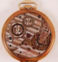 cca 1910 Illinois Watch Co. aranyozott zsebóra erdeti tokjában, nagyon szép állapotban / Gold filled...