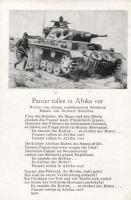 "Panzer rollen in Afrika vor" / Tank and soldiers in Afrika (EK)