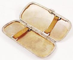 Női ezüst (Ag) cigarettatárca zománc díszítéssel, 63,7 g