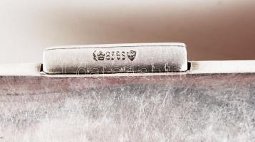 Ezüst (Ag) névjegykártya tartó gravírozott virág díszítéssel, 51,4 g