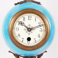 Porcelán fejű spiáter állóóra, kulcs nélkül, nem működik