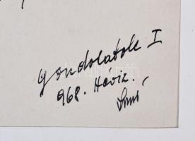 Simó József (1926-1979): Gondolatok I., tus, papír, jelzett, paszpartuzva, 43x30,5cm