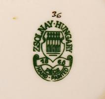Zsolnay kézzel festett porcelán kis tálka 9 cm
