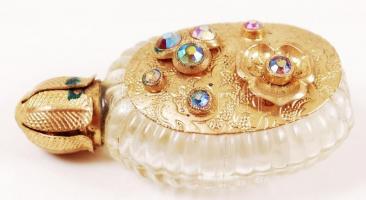 Háború előtti díszített parfümös üveg / perfume bottle 5 cm