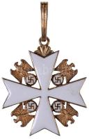 Német 3. Birodalom 1937-1943. "Német Sasrend Második Osztálya" aranyozott, zománcozott ezü...