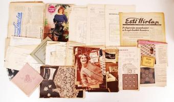 Egy doboz vegyes nyomtatvány és okmány, reklám fotó, okirat a század elejétől napjainkig