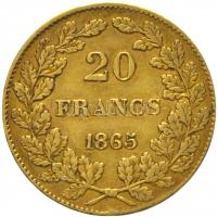 Franciaország/II. Császárság 1865BB 20Fr Au (6,44g/0.900) "III. Napóleon" T:2-
France/Seco...