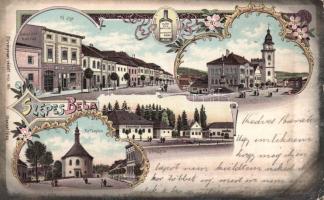 Szepesbéla 'Gretzmacher Árpád valódi bélai borovicska', sörház / the brewery of Árpád Gretzmacher, Gretzmacher's borovicka advertisement, litho (b)