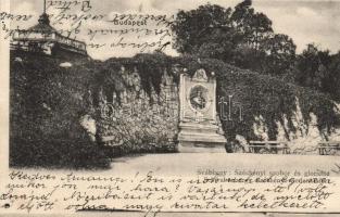 Budapest XII. Svábhegy, Széchényi szobor és gloriette; Schwartz J. kiadása (EB)