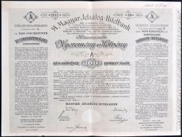 Budapest 1906. "A Magyar Jelzálog-Hitelbank Nyeremény-Kötvény" "A" (3x) és "...