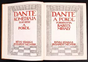 Dante komédiája I.-II. Pokol, Purgatórium. ford: Babits Mihály. Bp., 1913. Pallas. aranyozott egészv...