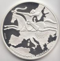 1996. "A Honfoglalás emlékére / Honteremtő hadjáratok" Ag emlékérem (31g/0.925/42mm) T:PP ...