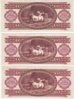 1992. 100Ft (3x) egymáshoz közeli sorszámok is T:I,I-