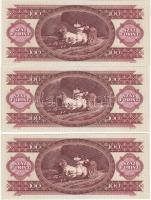 1993. 100Ft (3x) kettő egymás utáni sorszámmal T:I,I-