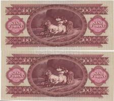 1957. 100Ft (2x) egymás utáni sorszámmal T:I