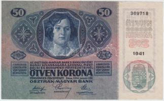 1914. 50K felülbélyegzés nélkül T:I,I-