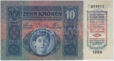 1914. 10K felülbélyegzés nélkül T:I,I-