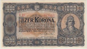 1923. 1000K "Magyar Pénzjegynyomda" T:II