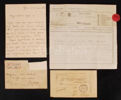 1902 gr. Tisza István későbbi miniszterelnök sajét kézzel írt levele, melyben atyjának gr. Tisza Kálmán haláláról tudósít és kéri Szél Kálmán nagyszalontai esperest, Arany János vejét, hogy a szertartás lebonyolításában működjön közre mint a család lelkipásztora. Levélborítékkal és a halálról tudósító távirattal együtt.