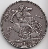 Nagy Britannia 1889. 1C Ag "Viktória" (28.02g) London T:2-
Great Britain 1889. 1 Crown Ag ...