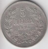 Bulgária/magyar verdejel 1894KB 5L Ag "I. Ferdinánd" T:2,2-
Bulgaria 1894. 5 Leva Ag &quot...