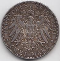 Német Császárság / Poroszország 1901 2M Ag "200 éves a királyság" T:2 patina
German States...